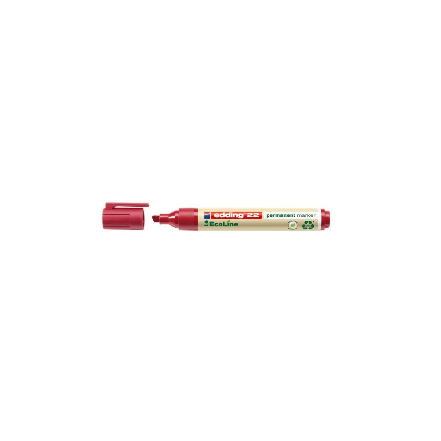 19753-MARCADOR PERMANENTE EDDING ECOLINE 22 COLOR ROJO EDDING 22-002