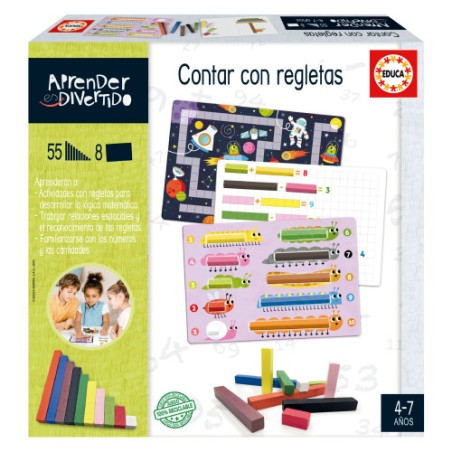 19779-JUEGO CONTAR CON REGLETAS (COL. APRENDER ES DIVERTIDO) EDUCA BORRAS 20110