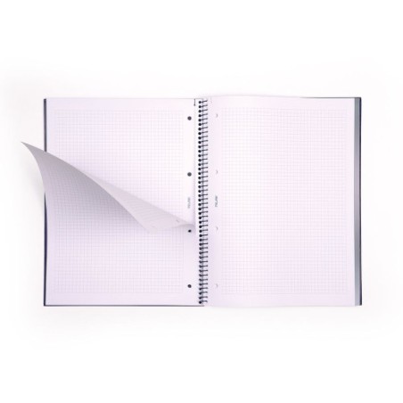 19837-LIBRETA CON ESPIRAL, PAPEL CUADRICULADO, 80 HOJAS A4, SERIE 1918, BEIGE MILAN 57143E80BG