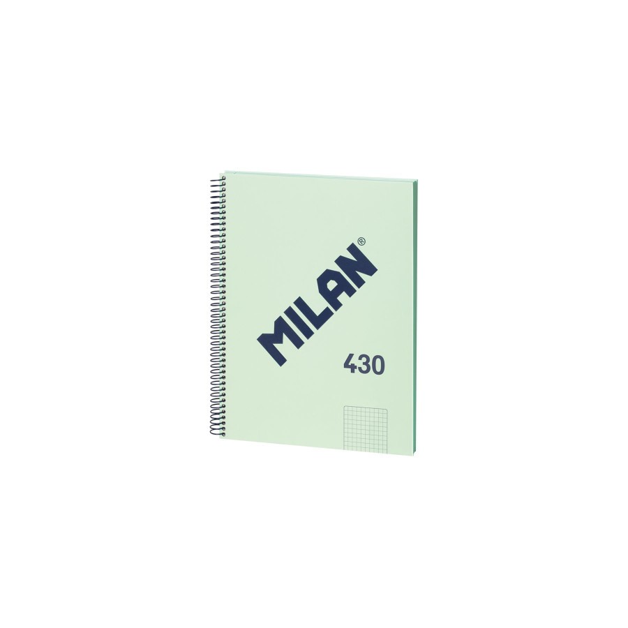 19842-LIBRETA CON ESPIRAL, PAPEL CUADRICULADO, 80 HOJAS A4, SERIE 1918, VERDE MILAN 57143E80GR