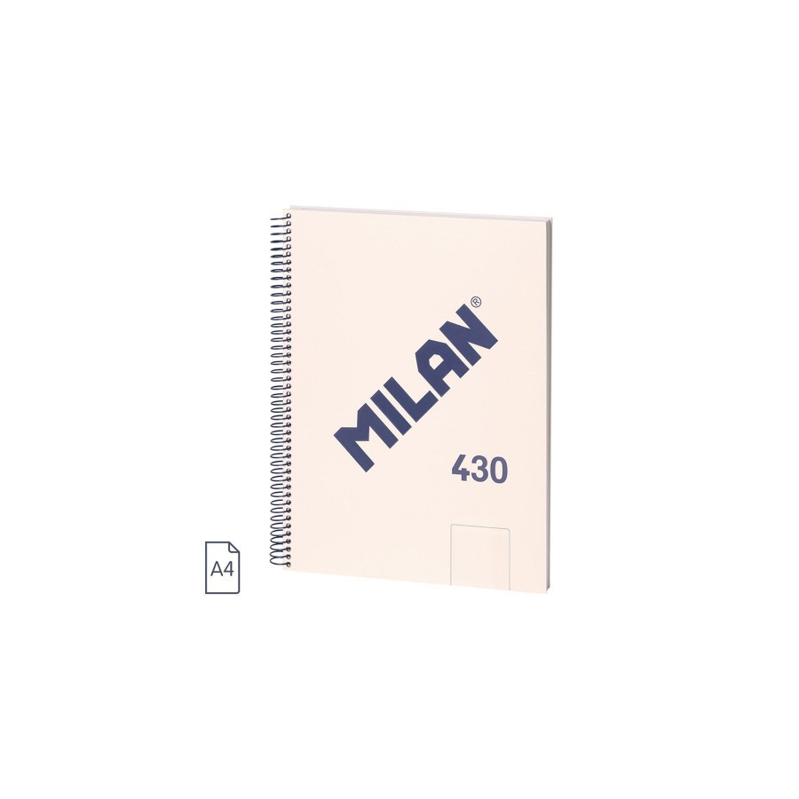 19852-CUADERNO A4 CON ESPIRAL Y TAPA DURA, 80 HOJAS BLANCAS DE 95 GR/M, COLECCION 430 SINCE 1918, BEIGE MILAN 57141E80BG 19852-CUADERNO A4 CON ESPIRAL Y TAPA DURA, 80 HOJAS BLANCAS DE 95 GR/M, COLECCION 430 SINCE 1918, BEIGE MILAN 57141E80BG