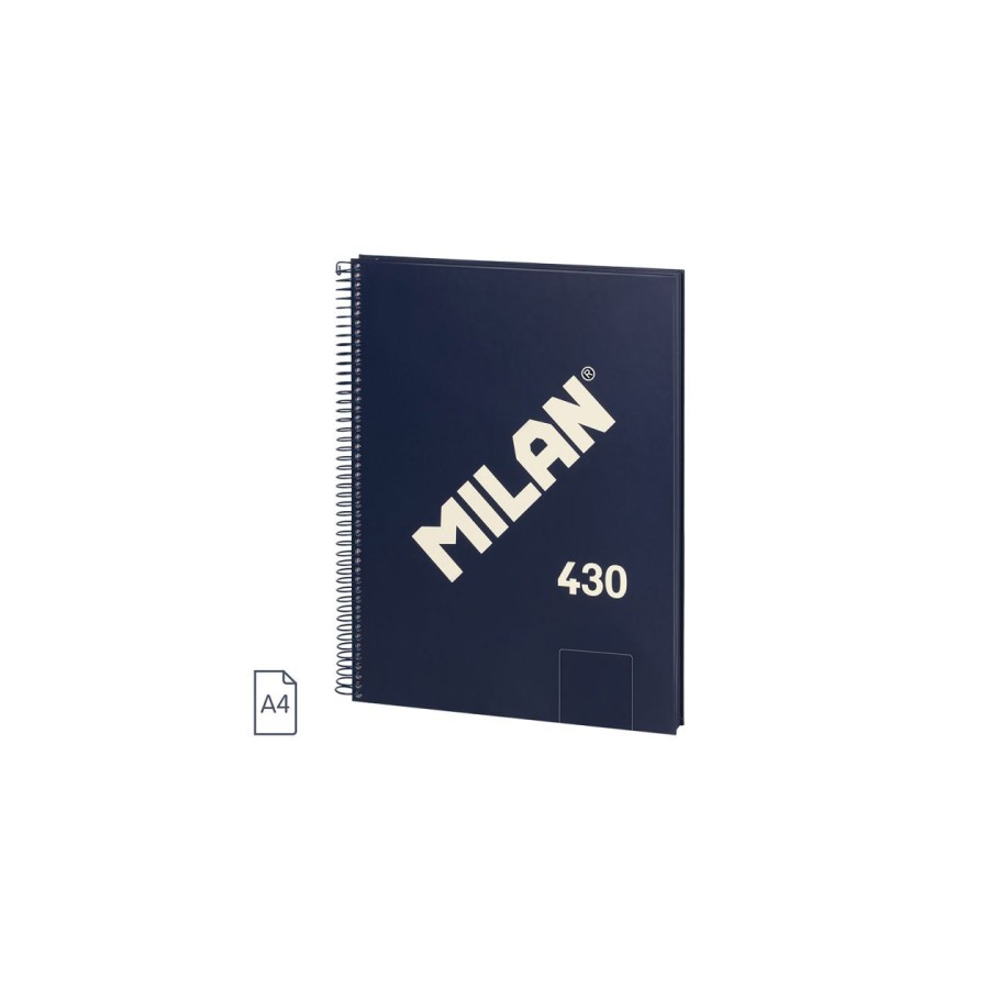 19855-CUADERNO A4 CON ESPIRAL Y TAPA DURA, 80 HOJAS BLANCAS DE 95 GR/M, COLECCION 430 SINCE 1918, AZUL MILAN 57141E80B 19855-CUADERNO A4 CON ESPIRAL Y TAPA DURA, 80 HOJAS BLANCAS DE 95 GR/M, COLECCION 430 SINCE 1918, AZUL MILAN 57141E80B
