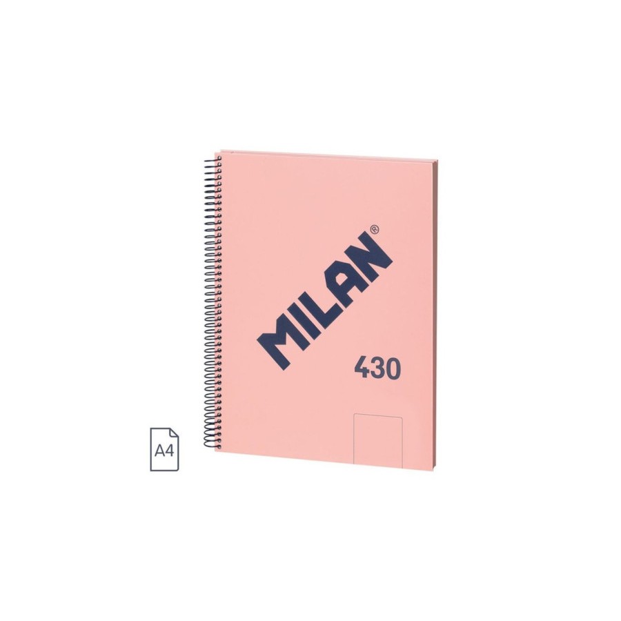 19857-CUADERNO A4 CON ESPIRAL Y TAPA DURA, 80 HOJAS BLANCAS DE 95 GR/M, COLECCION 430 SINCE 1918, ROSA MILAN 57141E80P 19857-CUADERNO A4 CON ESPIRAL Y TAPA DURA, 80 HOJAS BLANCAS DE 95 GR/M, COLECCION 430 SINCE 1918, ROSA MILAN 57141E80P
