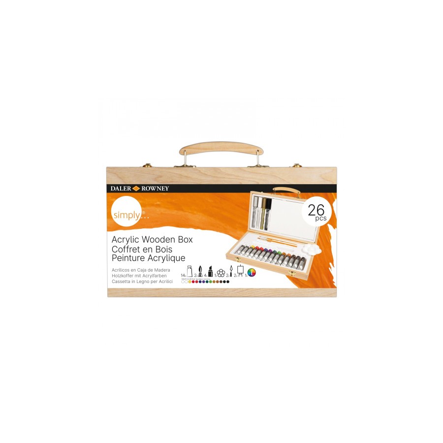19894-CAJA DE MADERA SET DE PINTURA ACRILICO DALER ROWNEY D12650055000 19894-CAJA DE MADERA SET DE PINTURA ACRILICO DALER ROWNEY D12650055000