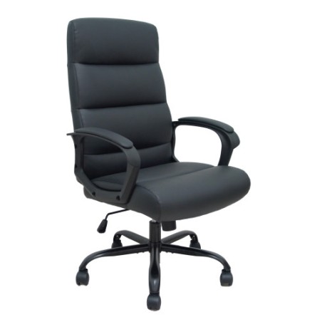 19954-SILLON OPTI545 SIMILPIEL NEGRO BASE METALICA NEGRA FOROL BY PIQUERAS Y CRESPO 545BSP840