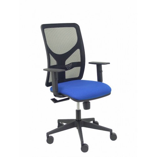 1999-SILLA MODELO MOTILLA MALLA NEGRA BRAZO REGULABLE ASIENTO BALI AZUL PIQUERAS Y CRESPO 21SBALI229B10