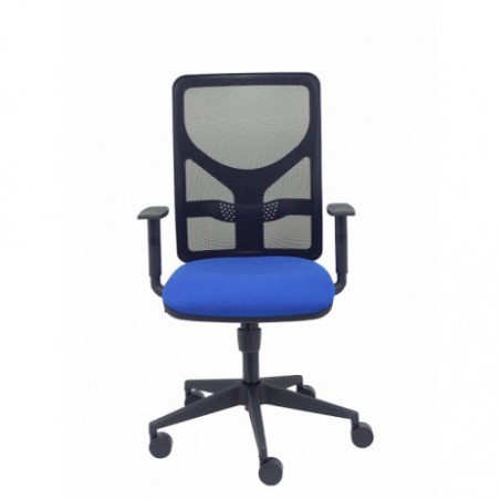 2000-SILLA MODELO MOTILLA MALLA NEGRA BRAZO REGULABLE ASIENTO BALI AZUL PIQUERAS Y CRESPO 21SBALI229B10