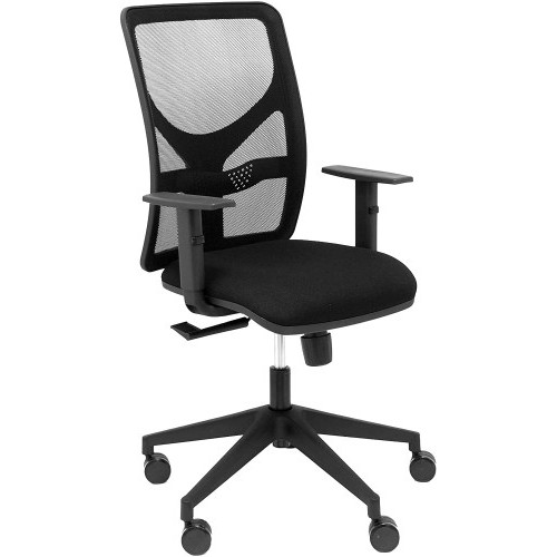 2001-SILLA MODELO MOTILLA MALLA NEGRA BRAZO REGULABLE ASIENTO BALI NEGRO PIQUERAS Y CRESPO 21SBALI840B10