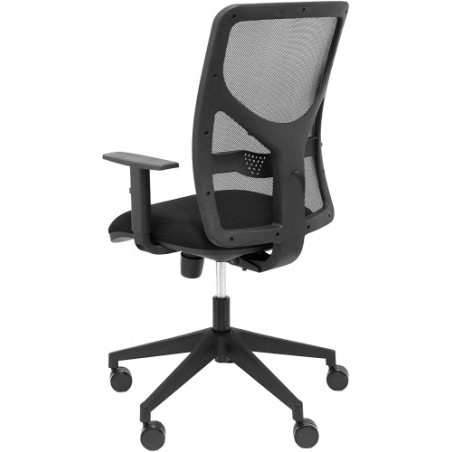 2002-SILLA MODELO MOTILLA MALLA NEGRA BRAZO REGULABLE ASIENTO BALI NEGRO PIQUERAS Y CRESPO 21SBALI840B10