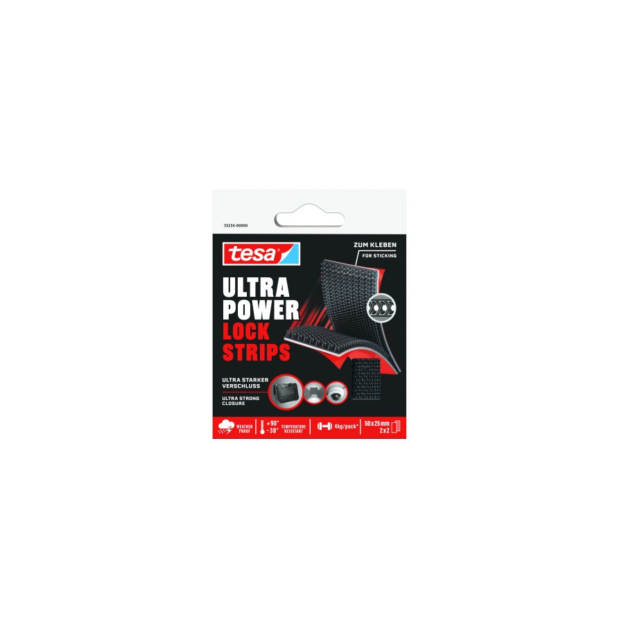 20032-CAJA TIRAS ADHESIVAS CIERRE SETA ULTRA POWER LOCK 4KG 2 PARES 50X25MM TESA 55234-00000-00 20032-CAJA TIRAS ADHESIVAS CIERRE SETA ULTRA POWER LOCK 4KG 2 PARES 50X25MM TESA 55234-00000-00