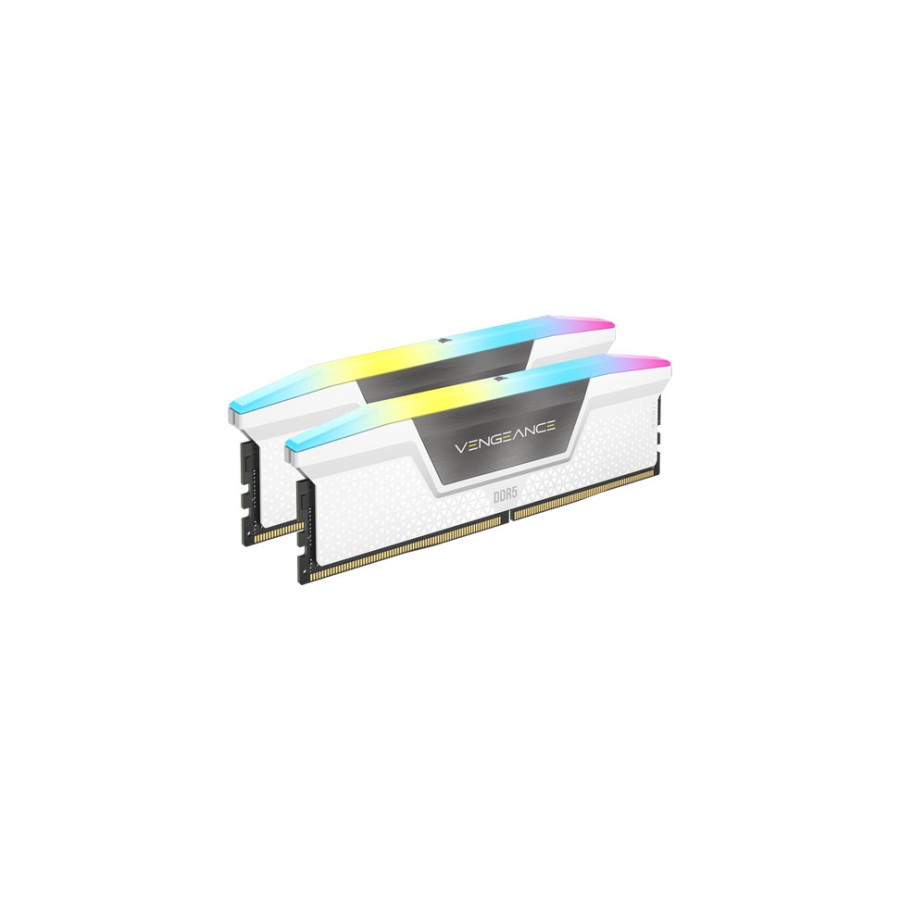 20146-MEMORIA CORSAIR DDR5 64GB 2X32GB PC6000 VENGEANCE RGB BLANCA CMH64GX5M2B6000Z30W