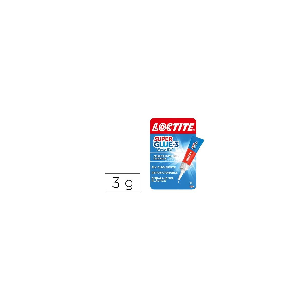 LOCTITE SUPERGLUE 3 GEL REPOSICIONABLE BL 3 GR LOCTITE 2943113