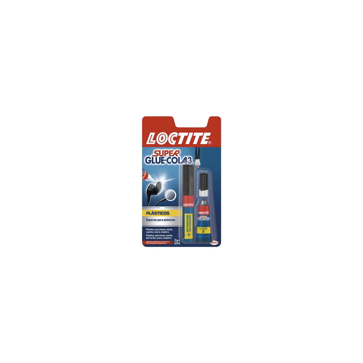 LOCTITE SUPERGLUE 3 PLaSTICOS DIFiCILES BL 4 ML 2 GR LOCTITE 2642430