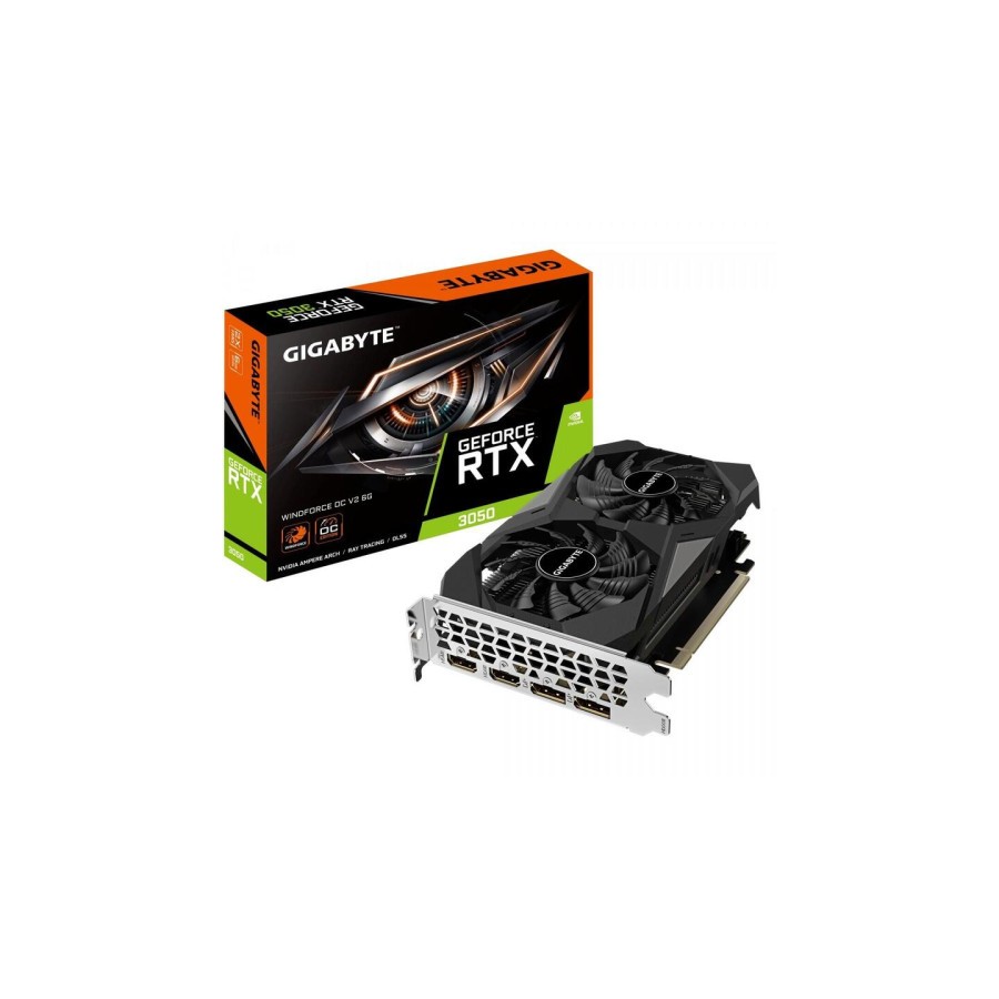 20225-VGA GIGABYTE GV-N3050WF2OCV2-6GD,NV,RTX3050,GDDR6,6GB,96BIT,2HDMI+2DP,WINDFORCE 2X (2 VENTILADORES) 20225-VGA GIGABYTE GV-N3050WF2OCV2-6GD,NV,RTX3050,GDDR6,6GB,96BIT,2HDMI+2DP,WINDFORCE 2X (2 VENTILADORES)