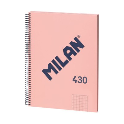 LIBRETA CON ESPIRAL PAPEL CUADRICULADO 80 HOJAS A4 SERIE 1918 ROSA MILAN 57143E80P