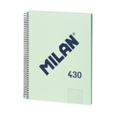 LIBRETA CON ESPIRAL PAPEL CUADRICULADO 80 HOJAS A4 SERIE 1918 VERDE MILAN 57143E80GR