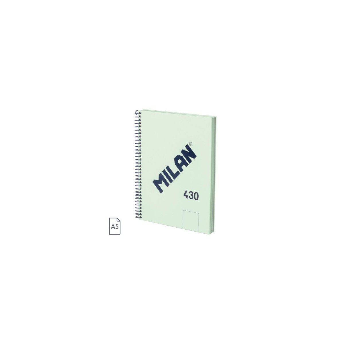 CUADERNO A5 CON ESPIRAL Y TAPA DURA 80 HOJAS BLANCAS DE 95 GR M COLECCIoN 430 SINCE 1918 VERDE MILAN 57151E80GR