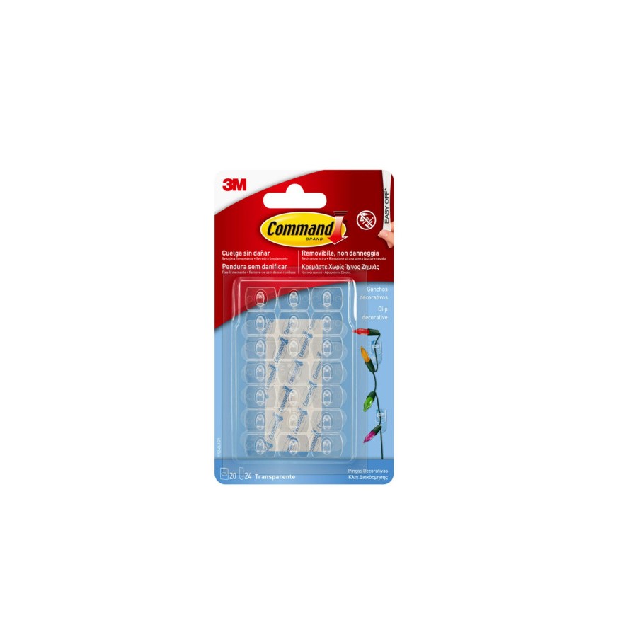 20277-BLISTER 20 GANCHOS ADHESIVOS DECORATIVOS TRANSPARENTES COMMAND 17026CLR 3M 7100309363 20277-BLISTER 20 GANCHOS ADHESIVOS DECORATIVOS TRANSPARENTES COMMAND 17026CLR 3M 7100309363