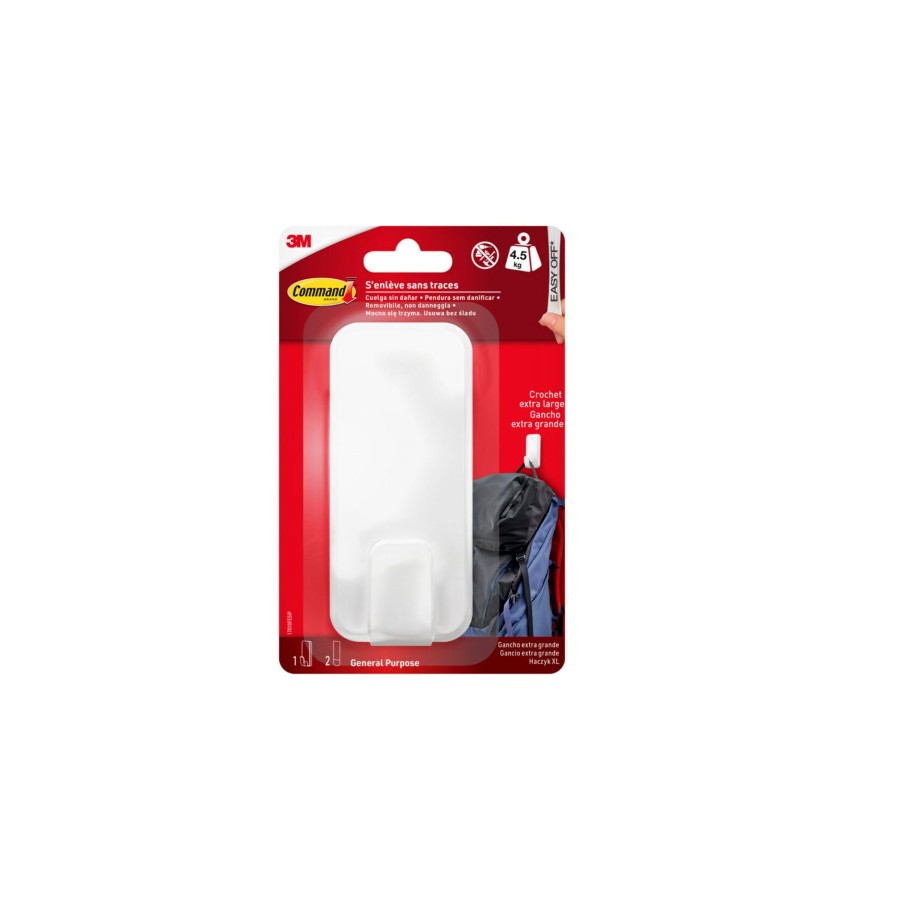 20285-BLISTER 1 GANCHO ADHESIVO BLANCO EXTRAGRANDE HASTA 4,5KG COMMAND 17010FESIP 3M 7100306463 20285-BLISTER 1 GANCHO ADHESIVO BLANCO EXTRAGRANDE HASTA 4,5KG COMMAND 17010FESIP 3M 7100306463