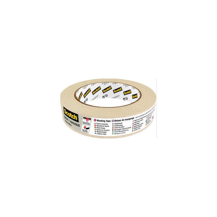20295-ROLLO CINTA ADHESIVA DE ENMASCARAR PINTOR BASIC 24MM X 50M SCOTCH 7100333168 20295-ROLLO CINTA ADHESIVA DE ENMASCARAR PINTOR BASIC 24MM X 50M SCOTCH 7100333168