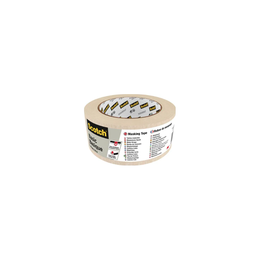 20297-ROLLO CINTA ADHESIVA DE ENMASCARAR PINTOR BASIC 48MM X 50M SCOTCH 7100334410 20297-ROLLO CINTA ADHESIVA DE ENMASCARAR PINTOR BASIC 48MM X 50M SCOTCH 7100334410