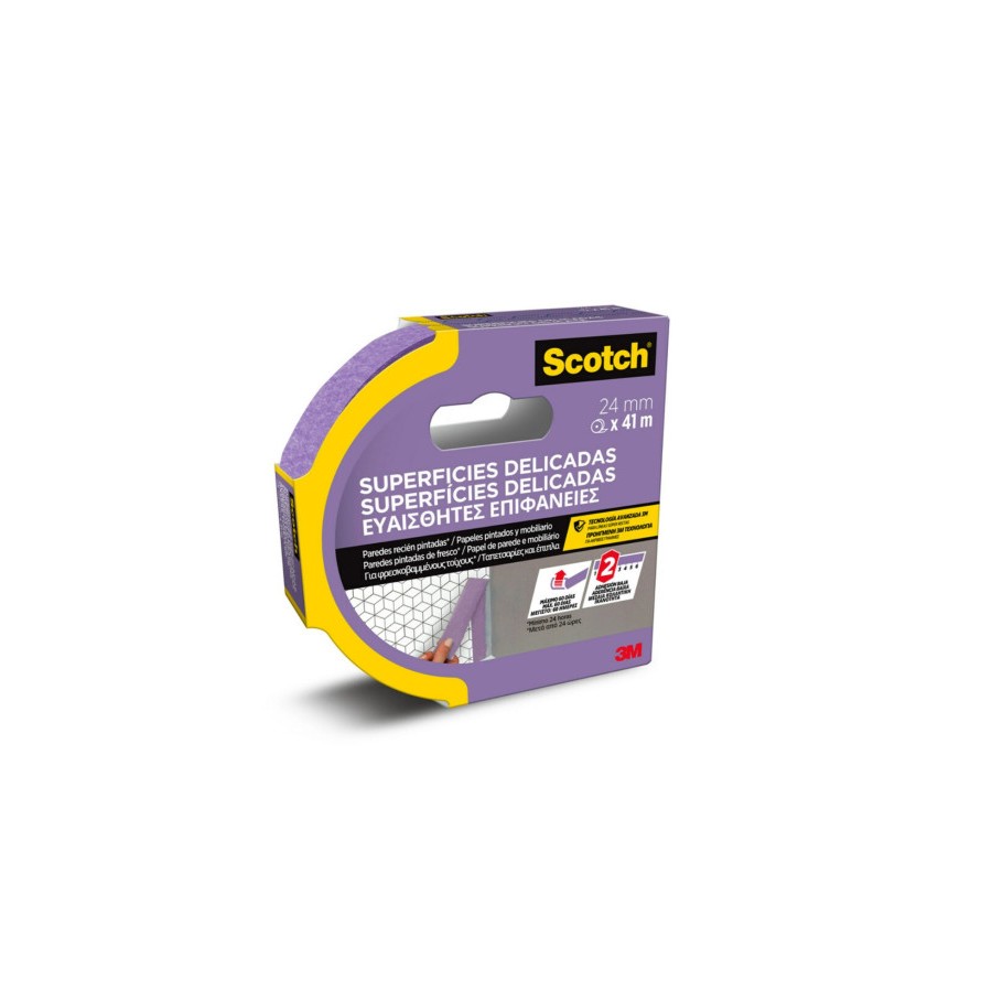 20299-ROLLO CINTA ADHESIVA DE ENMASCARAR PINTOR SUPERFICIES DELICADAS 24MM X 41M SCOTCH 7100324370 20299-ROLLO CINTA ADHESIVA DE ENMASCARAR PINTOR SUPERFICIES DELICADAS 24MM X 41M SCOTCH 7100324370