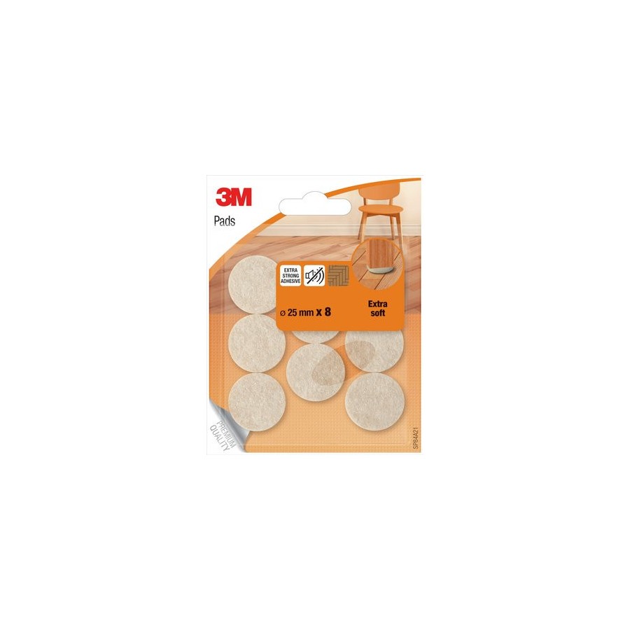 20301-BLISTER 8 FIELTROS ADHESIVOS EXTRA SUAVES 25MM DIAMETRO BEIGE SP84A21 SCOTCH 7100309845 20301-BLISTER 8 FIELTROS ADHESIVOS EXTRA SUAVES 25MM DIAMETRO BEIGE SP84A21 SCOTCH 7100309845