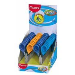2032-TIJERAS SENSOFT 13 CM. CON CUCHILLAS DE ACERO COLORES SURTIDOS MAPED 169300