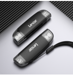 20351-LEXAR DUAL SLOT USB-A/C  MICROSD CARD USB 3.1 READER, SUPPORTS MICROSD AND SD CARDS
