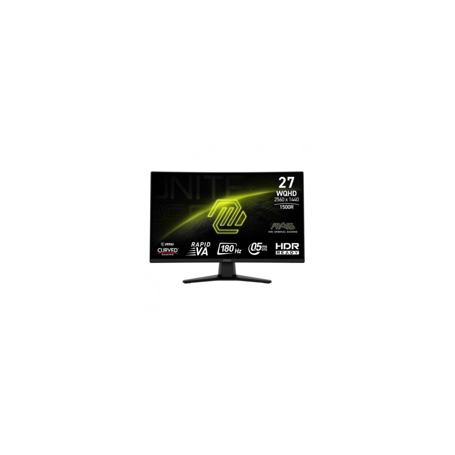 20353-MSI MONITOR MAG 274CQF. 27" RAPID VA CURVO 1500R. 2560X1440 . 180HZ. NEGRO 20353-MSI MONITOR MAG 274CQF. 27" RAPID VA CURVO 1500R. 2560X1440 . 180HZ. NEGRO