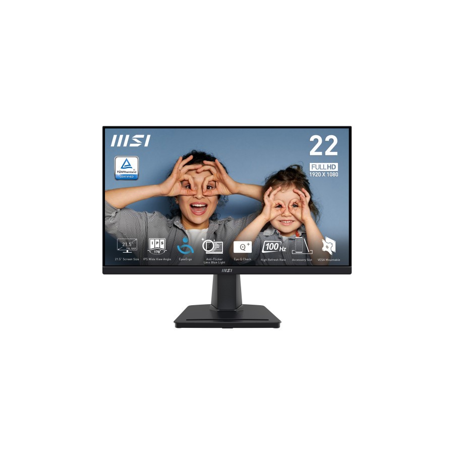 20360-MSI PRO MP225 pantalla para PC 54,6 cm (21.5") 1920 x 1080 Pixeles Full HD LED Negro