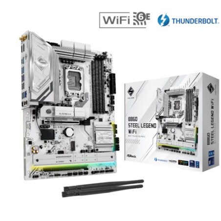 20401-PLACA ASROCK B860 STEEL LEGEND WIFI,INTEL,1851,B860,4DDR5,USB 10GBPS,WIFI,ATX