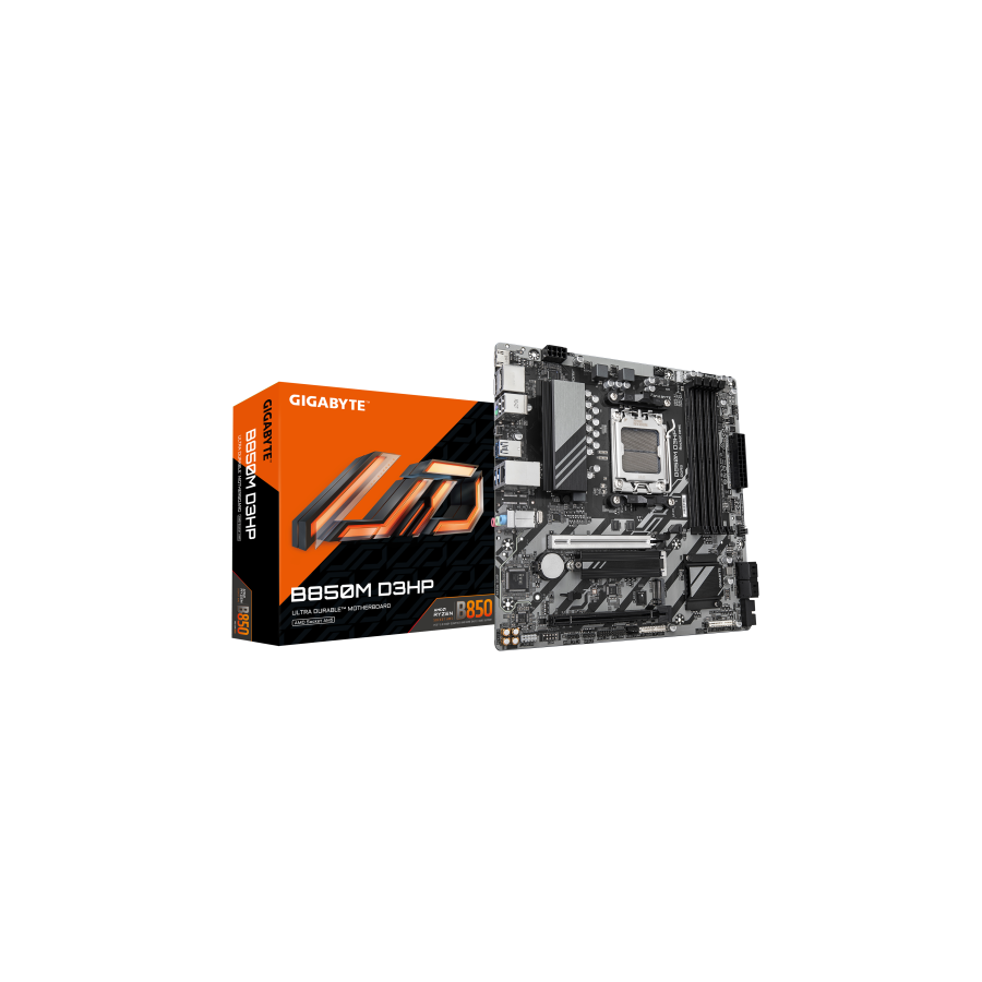 20423-GIGABYTE B850M D3HP Placa Base - Procesadores AMD Ryzen Serie 9000, 5+2+2 fases VRM digitales, hasta 8200MHz DDR5 20423-GIGABYTE B850M D3HP Placa Base - Procesadores AMD Ryzen Serie 9000, 5+2+2 fases VRM digitales, hasta 8200MHz DDR5
