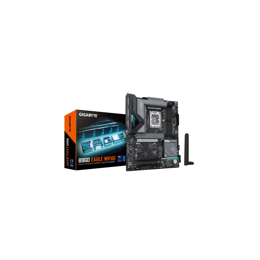 20429-GIGABYTE B860 EAGLE WIFI6E Placa base - CPUs Intel Core Ultra, VRM de 12+1+2+1 fases, hasta 9066MHz DDR5, 1xPCIe 5 20429-GIGABYTE B860 EAGLE WIFI6E Placa base - CPUs Intel Core Ultra, VRM de 12+1+2+1 fases, hasta 9066MHz DDR5, 1xPCIe 5