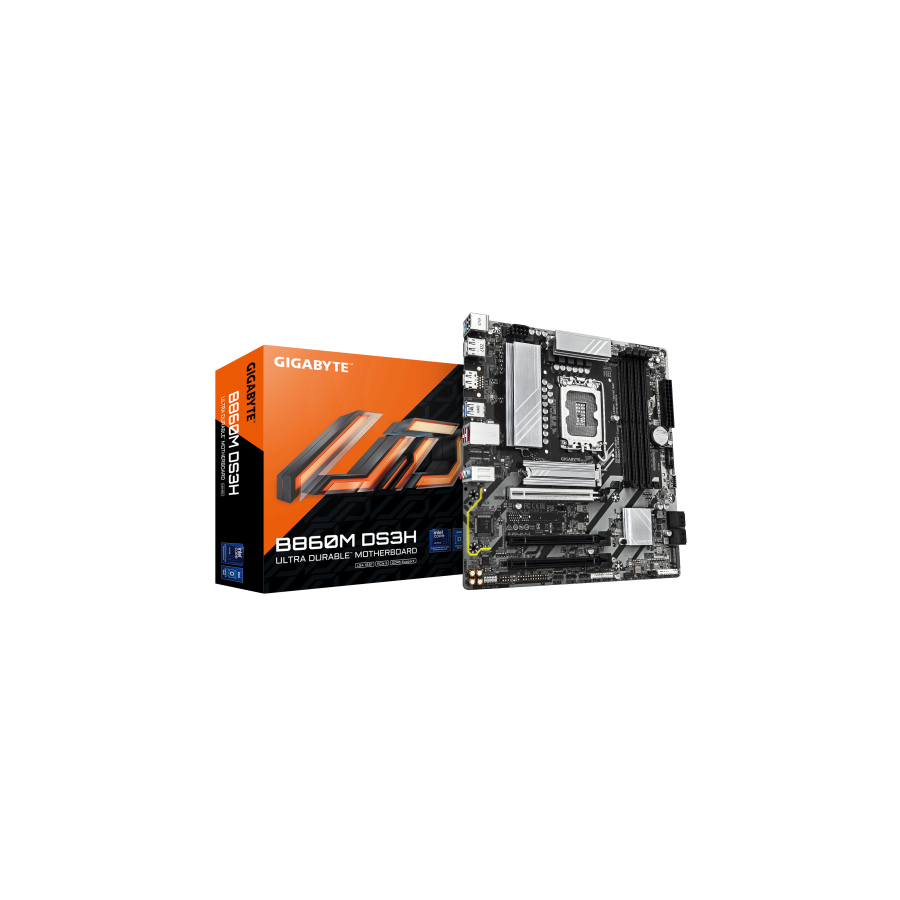 20439-GIGABYTE B860M DS3H Placa base - CPUs Intel Core Ultra, VRM de 5+1+2+1 fases, hasta 9066MHz DDR5, 1xPCIe 5.0 + 1xP 20439-GIGABYTE B860M DS3H Placa base - CPUs Intel Core Ultra, VRM de 5+1+2+1 fases, hasta 9066MHz DDR5, 1xPCIe 5.0 + 1xP