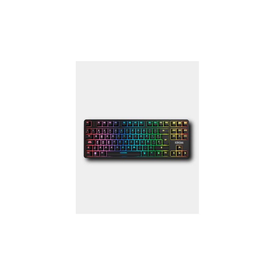 20474-Krom NXKROMKERNELPROSP teclado Juego USB + RF Wireless + Bluetooth QWERTY Espanol Negro, Blanco 20474-Krom NXKROMKERNELPROSP teclado Juego USB + RF Wireless + Bluetooth QWERTY Espanol Negro, Blanco