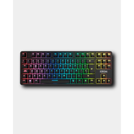 20474-Krom NXKROMKERNELPROSP teclado Juego USB + RF Wireless + Bluetooth QWERTY Espanol Negro, Blanco