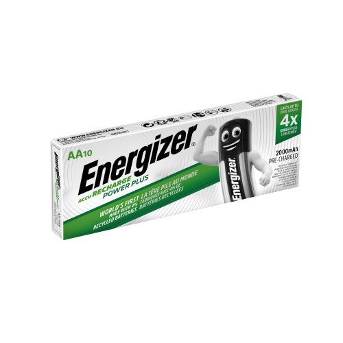 20518-PACK 10 PILAS RECARGABLES POWER PLUS NH15 - HR6 AA 2000mAh 1,2V ENERGIZER E300626804