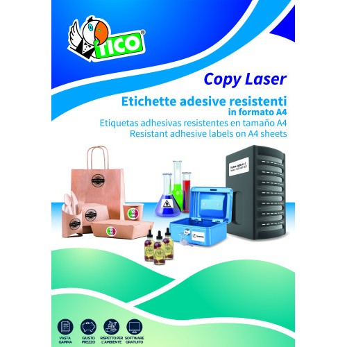 20671-CAJA 100 HOJAS ETIQUETAS TRANSPARENTES BRILLANTES REDONDAS 25MM DIAMETRO PARA LASER COLOR TICO PC4-25