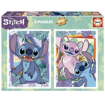 CAJA PUZZLE 2X500 STITCH EDUCA BORRAS 19732