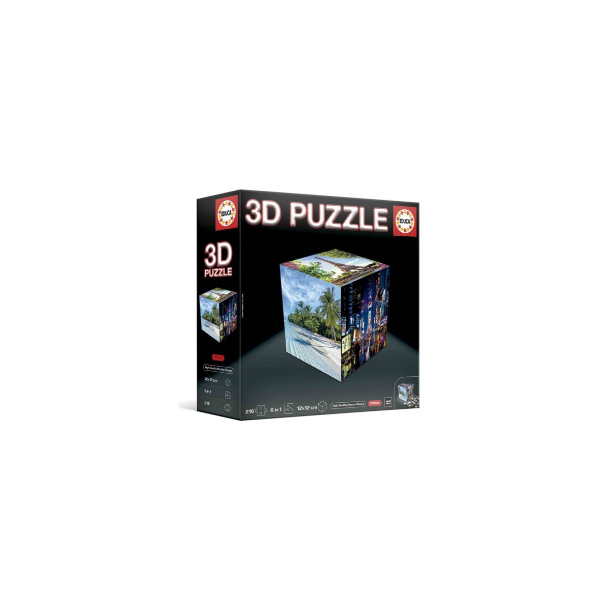 PUZZLE CUBO 3D VIAJES EDUCA BORRAS 20124