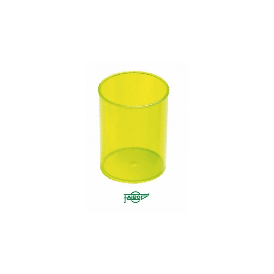 2098-CUBILETE DE PLASTICO 78 MM. DIAMETRO X 100 MM. ALTO TRANSPARENTE AMARILLO FAIBO 205-20 2098-CUBILETE DE PLASTICO 78 MM. DIAMETRO X 100 MM. ALTO TRANSPARENTE AMARILLO FAIBO 205-20