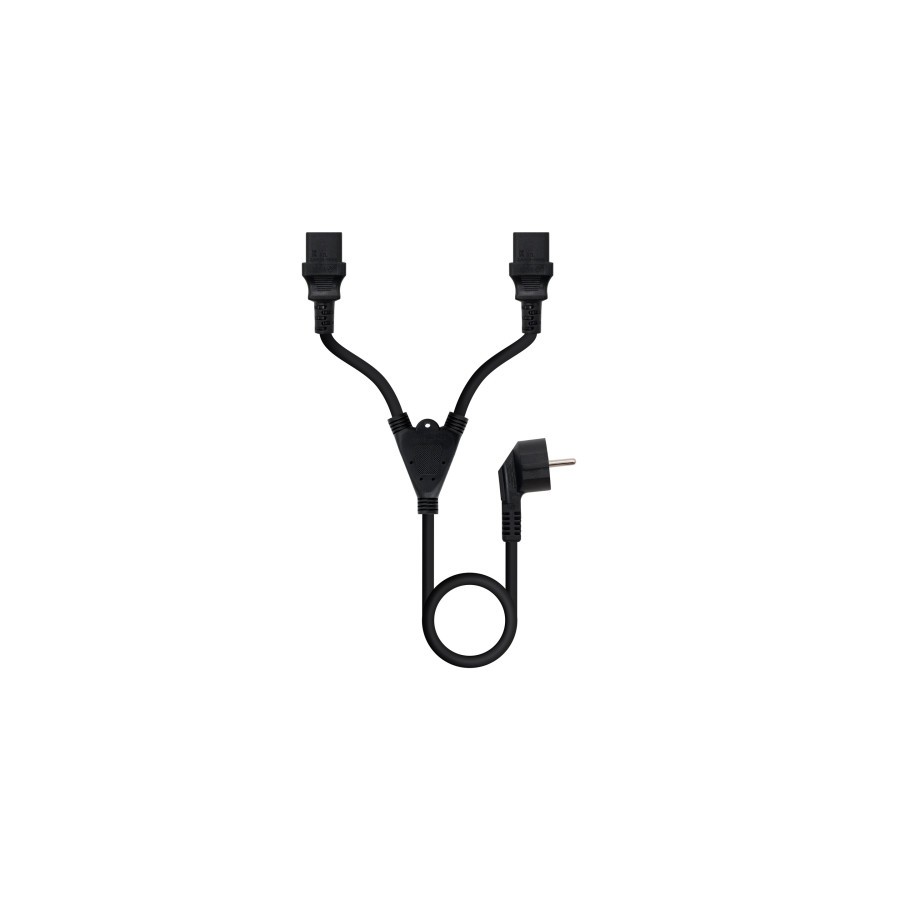 21145-Nanocable Cable de Alimentacion CEE7/M a 2xC13/H, Negro, 3 m 21145-Nanocable Cable de Alimentacion CEE7/M a 2xC13/H, Negro, 3 m