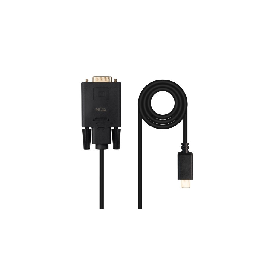 21151-Nanocable Cable Conversor USB-C/M a VGA/M, 1.8 m, Negro 21151-Nanocable Cable Conversor USB-C/M a VGA/M, 1.8 m, Negro
