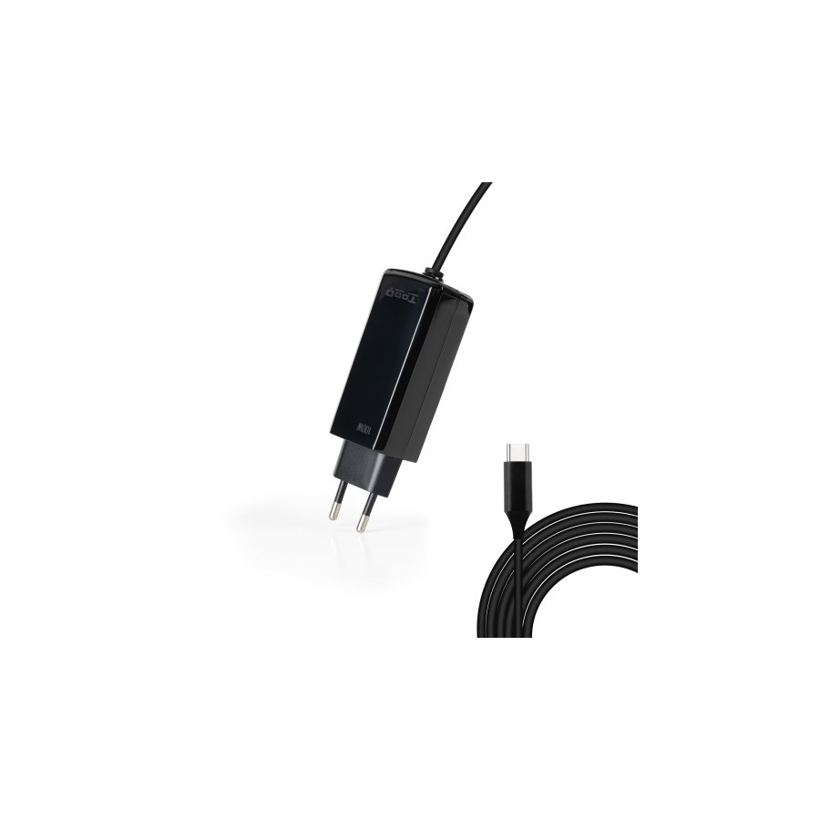 21155-TooQ Cargador de portatil GAN USB-C PD 100W, Negro 21155-TooQ Cargador de portatil GAN USB-C PD 100W, Negro