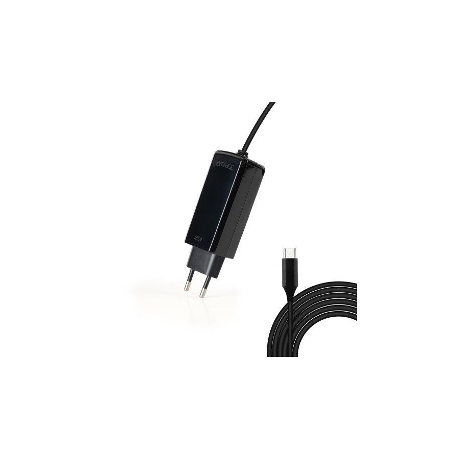 21159-TooQ Cargador de portatil GAN USB-C PD 45W, Negro 21159-TooQ Cargador de portatil GAN USB-C PD 45W, Negro