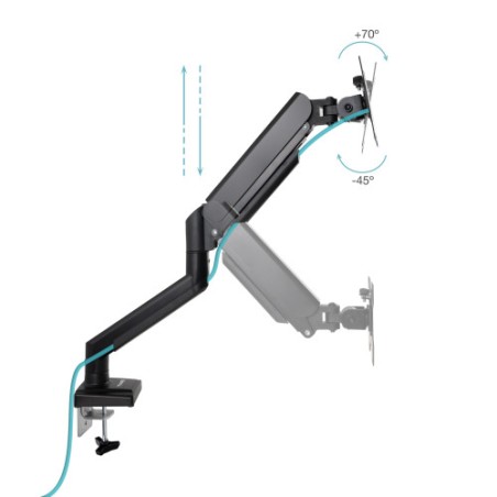 21166-TooQ DB1334TNR-B soporte para monitor 86,4 cm (34") Escritorio Negro