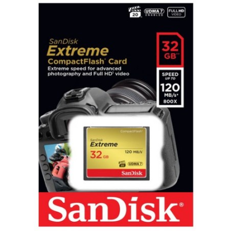 21225-Sandisk 32GB Extreme memoria flash CompactFlash