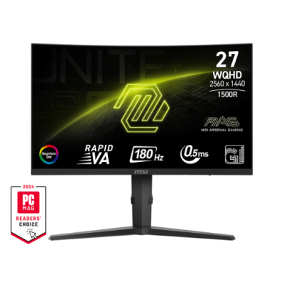 MSI MONITOR MAG 275CQRF QD E2 27 CURVO 1500R 2560X1440 180HZ NEGRO