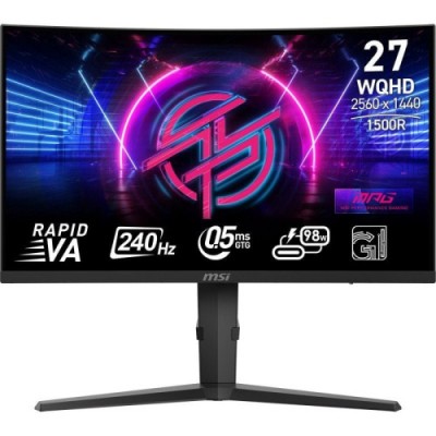 MSI MONITOR MPG 275CQRXF 27 RAPID VA CURVO 1500R 2560X1440 240HZ NEGRO